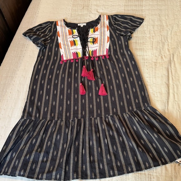 THML Dresses & Skirts - THML Women's Dress Anthro Boho Embroidered Rayon Blend Sleeveless Sz S
